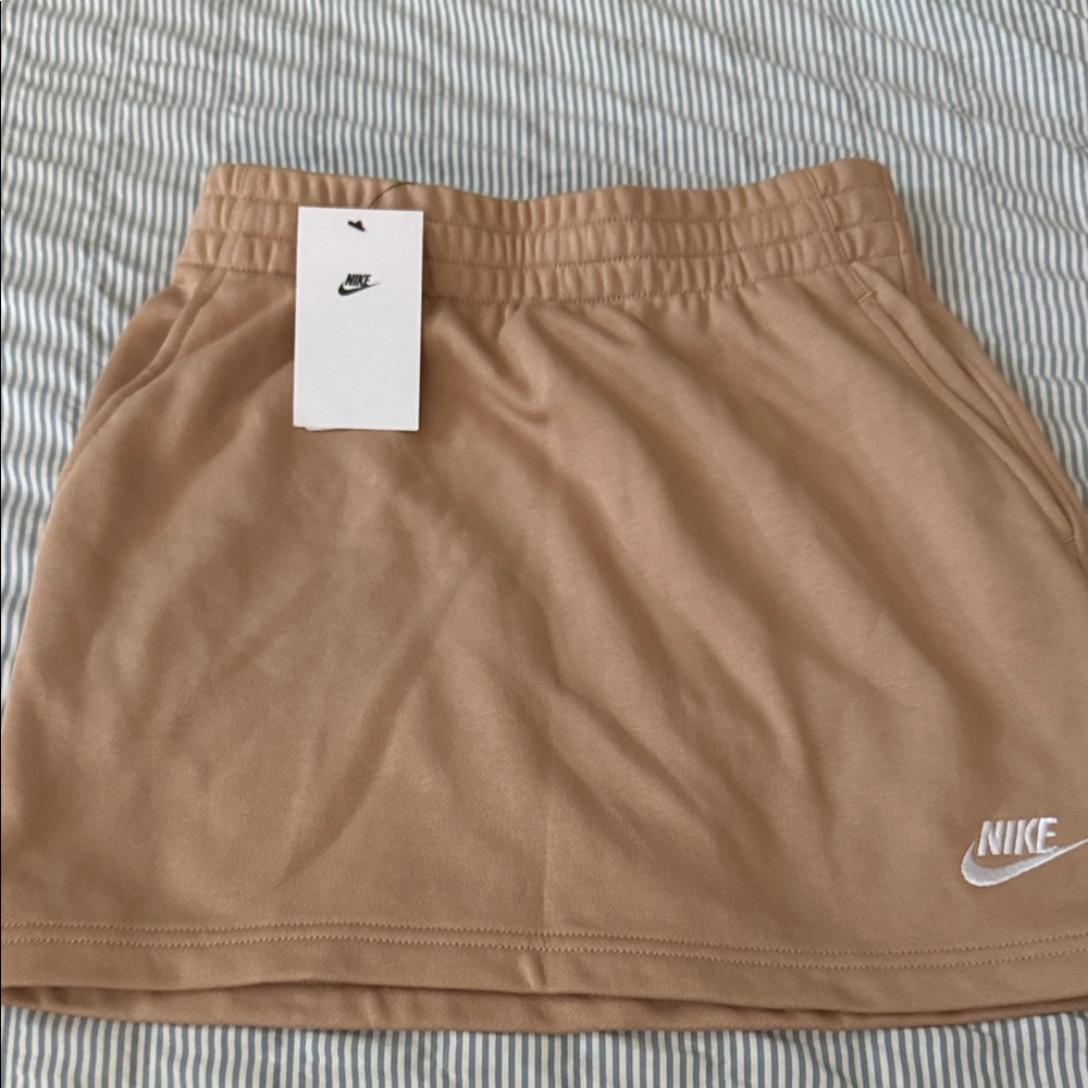 Nike Beige/Tan Athletic Skort with White Logo